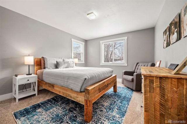 view of carpeted bedroom