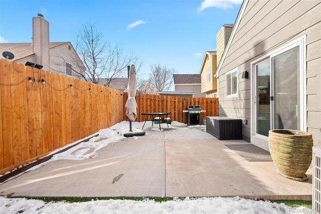 view of patio featuring area for grilling