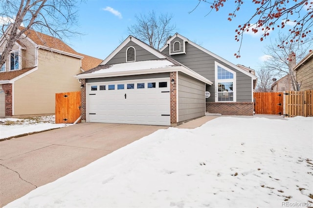 view of front of house featuring a garage