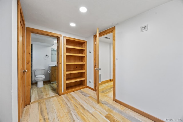 5012 W 36th Ave Unit 5, Denver, CO 80212 - interior space with light wood-style floors, baseboards, and recessed lighting