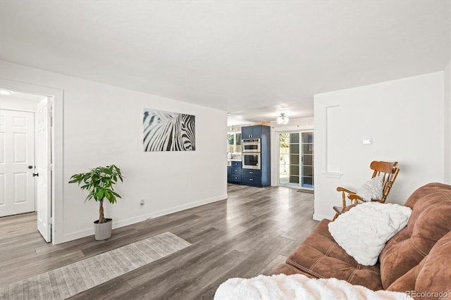 living room featuring hardwood / wood-style floors