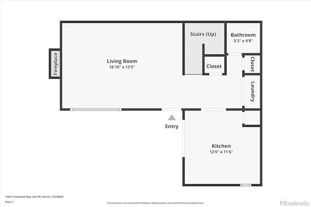 1254 S Yosemite Way Unit 99, Denver, CO 80247 - room layout