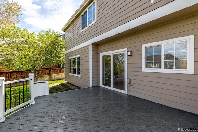 deck with fence