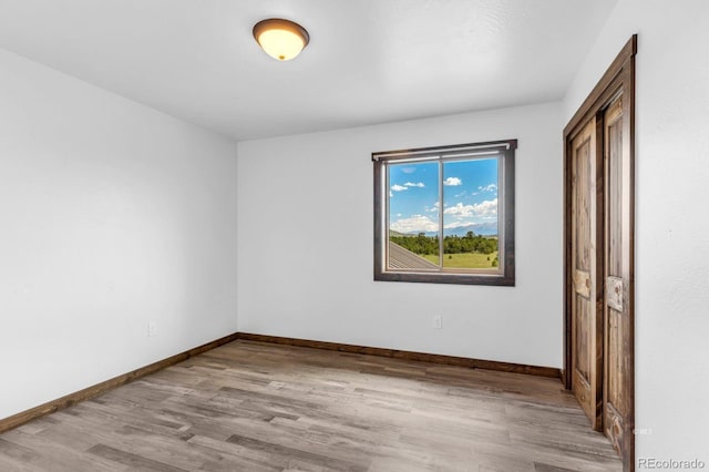 573 Beasley Blvd, Cotopaxi, CO 81223 - unfurnished bedroom with light wood-type flooring and a closet