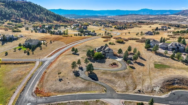 aerial view featuring a mountain view