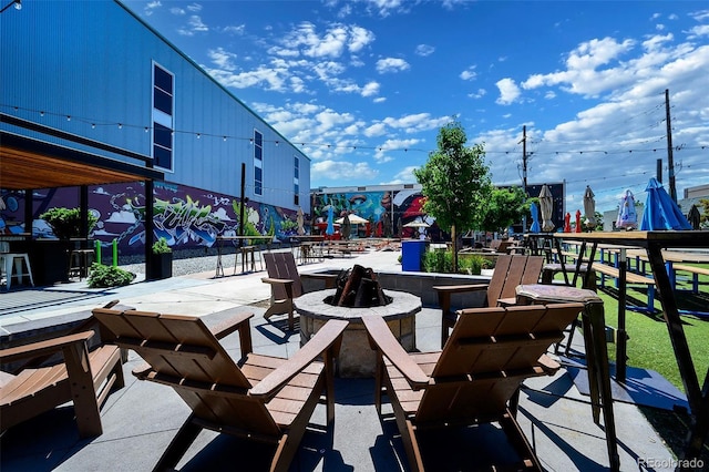 3225 Blake St Unit 4, Denver, CO 80205 - view of community with an outdoor fire pit