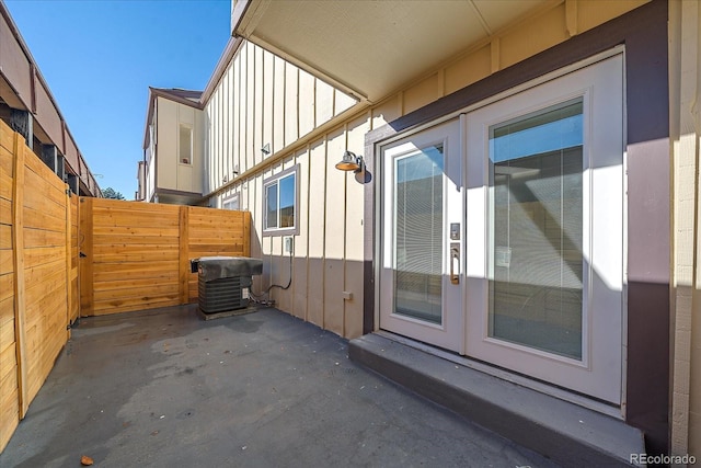 view of patio featuring central air condition unit