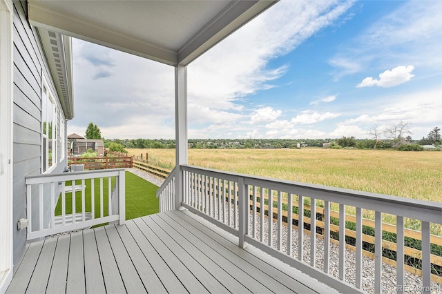 7293 Xenophon Ct, Arvada, CO 80004 - deck featuring a rural view and a yard