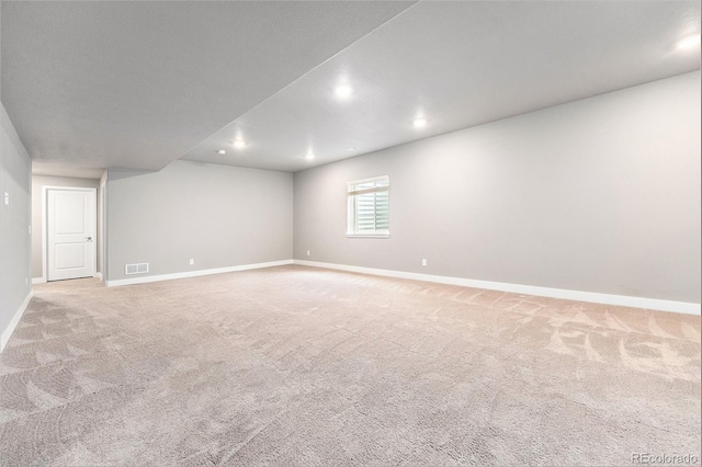 7293 Xenophon Ct, Arvada, CO 80004 - below grade area featuring light colored carpet and recessed lighting