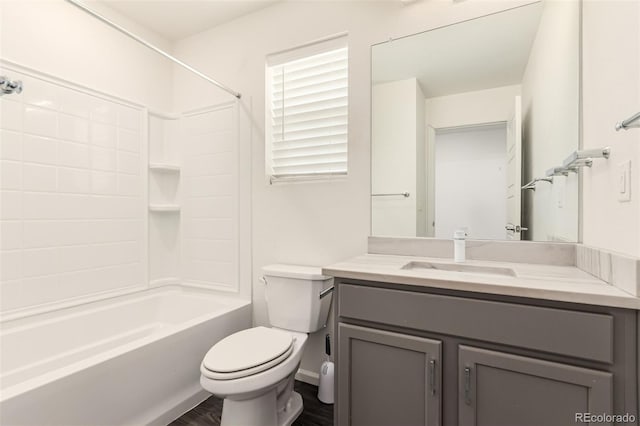 3805 N Himalaya Rd Unit 1, Denver, CO 80249 - full bath with vanity, shower / bathtub combination, and wood finished floors