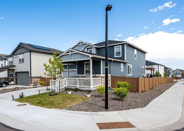 3722 Sandy Vista Trl, Castle Rock, CO 80104 - view of front of home with a porch, stone siding, board and batten siding, and a residential view