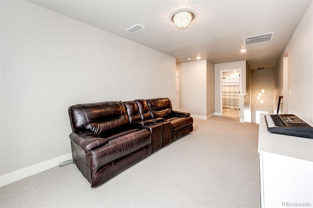 3722 Sandy Vista Trl, Castle Rock, CO 80104 - living room with light colored carpet, baseboards, and recessed lighting