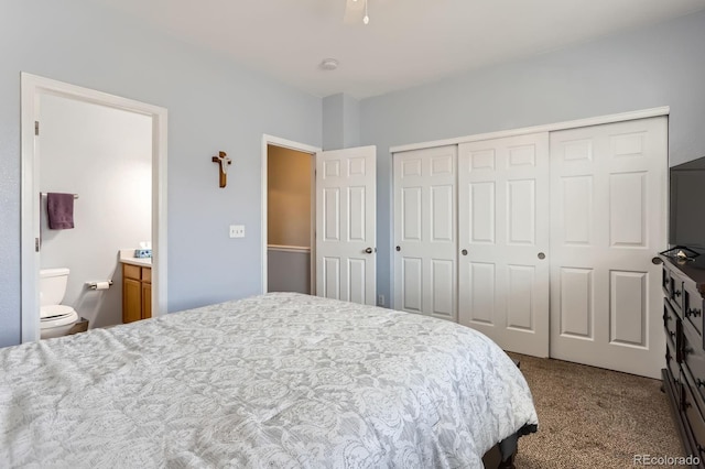 8199 Welby Rd Unit 3102, Denver, CO 80229 - carpeted bedroom with a closet and ensuite bath
