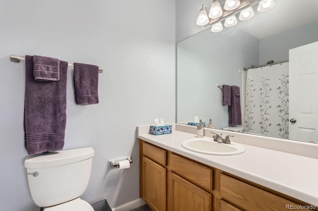 8199 Welby Rd Unit 3102, Denver, CO 80229 - full bathroom featuring toilet, vanity, and curtained shower