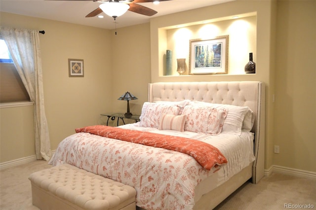 24733 E Park Crescent Dr, Aurora, CO 80016 - carpeted bedroom with a ceiling fan and recessed lighting