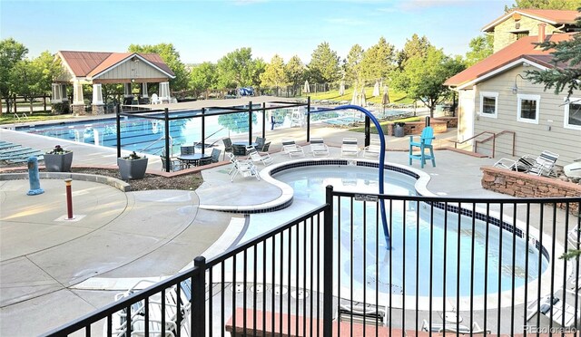 24733 E Park Crescent Dr, Aurora, CO 80016 - community pool featuring a gazebo and a patio area