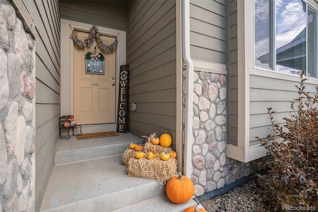 view of doorway to property