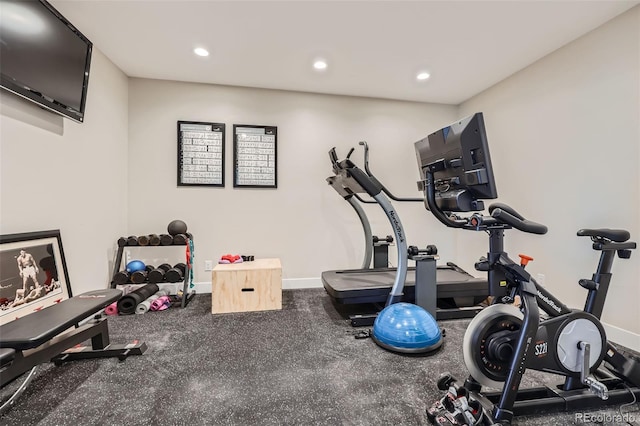 229 High Meadows Loop, Elizabeth, CO 80107 - exercise room featuring recessed lighting