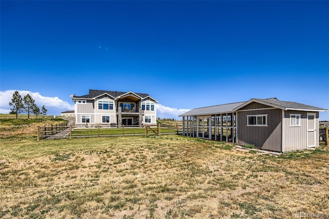 229 High Meadows Loop, Elizabeth, CO 80107 - rear view of house with an outdoor structure