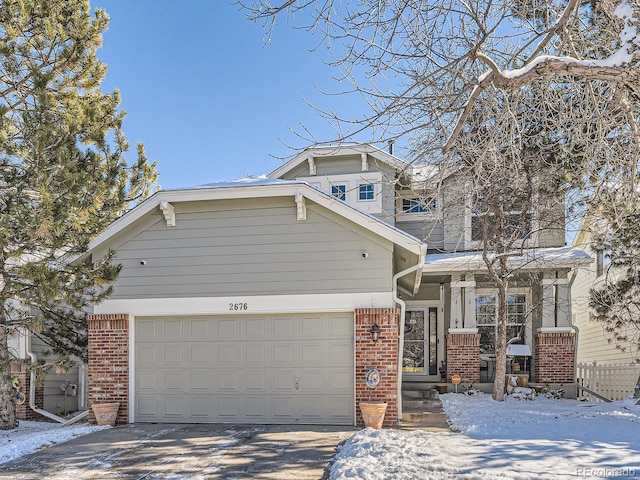 view of front of home featuring a garage