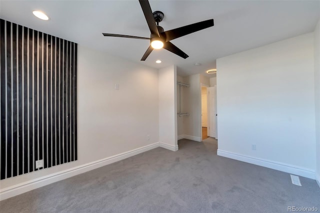 3807 S Atchison Way, Aurora, CO 80014 - carpeted empty room featuring ceiling fan and recessed lighting