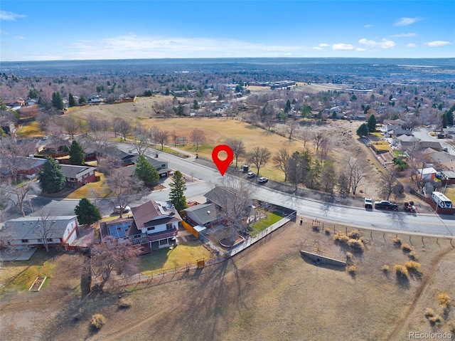 birds eye view of property featuring a residential view