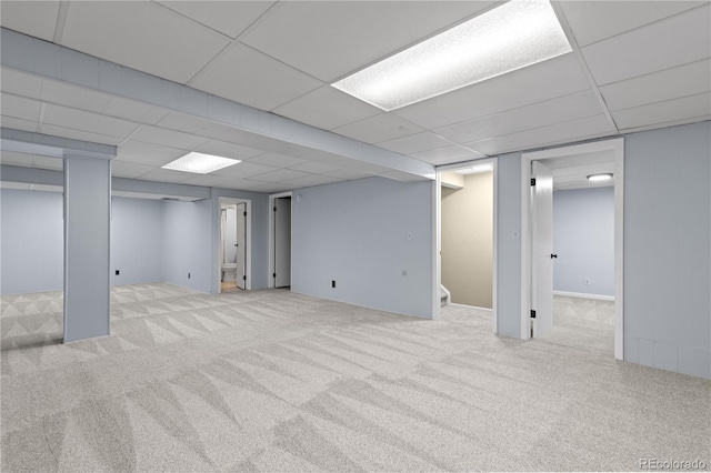 3720 S Fairplay Way, Aurora, CO 80014 - finished basement with carpet floors and a drop ceiling