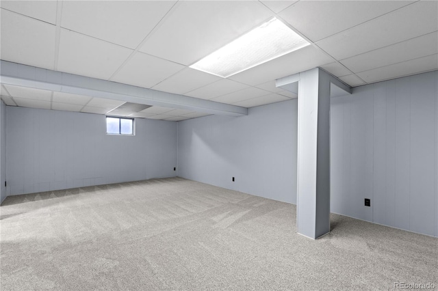 3720 S Fairplay Way, Aurora, CO 80014 - below grade area featuring a drop ceiling and carpet flooring