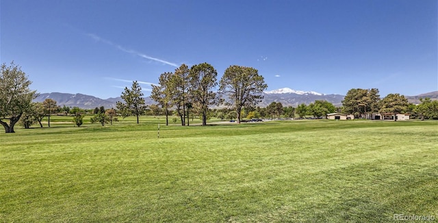 1149 Redfish Pt, Colorado Springs, CO 80904 - surrounding community with a mountain view and a yard