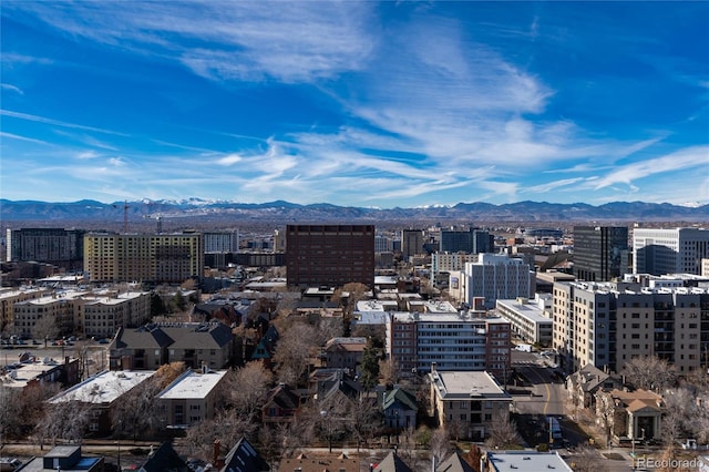 view of city featuring a mountain view