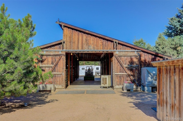 view of horse barn