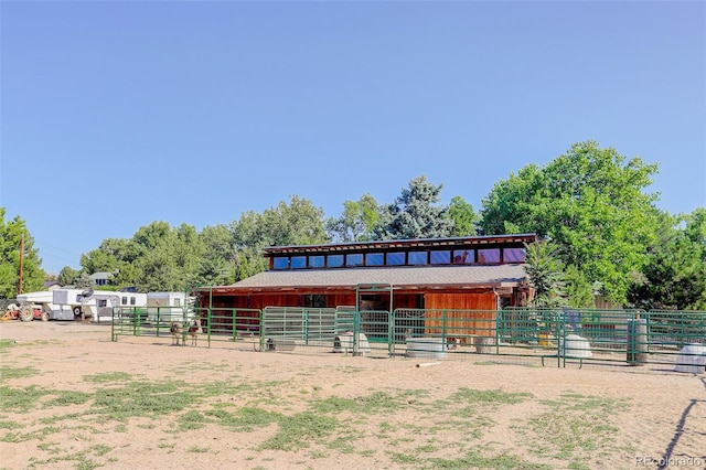 view of horse barn