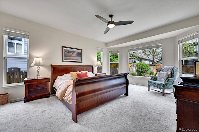 10653 W Parkhill Dr, Littleton, CO 80127 - bedroom with carpet, baseboards, and a ceiling fan