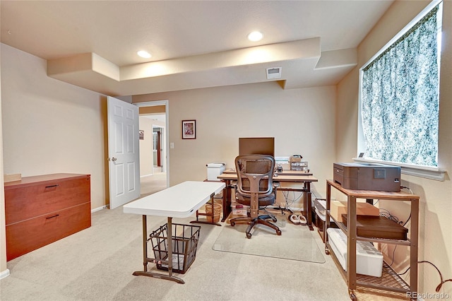 10653 W Parkhill Dr, Littleton, CO 80127 - office space featuring light carpet, recessed lighting, and baseboards