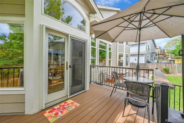 10653 W Parkhill Dr, Littleton, CO 80127 - wooden deck with fence and outdoor dining space