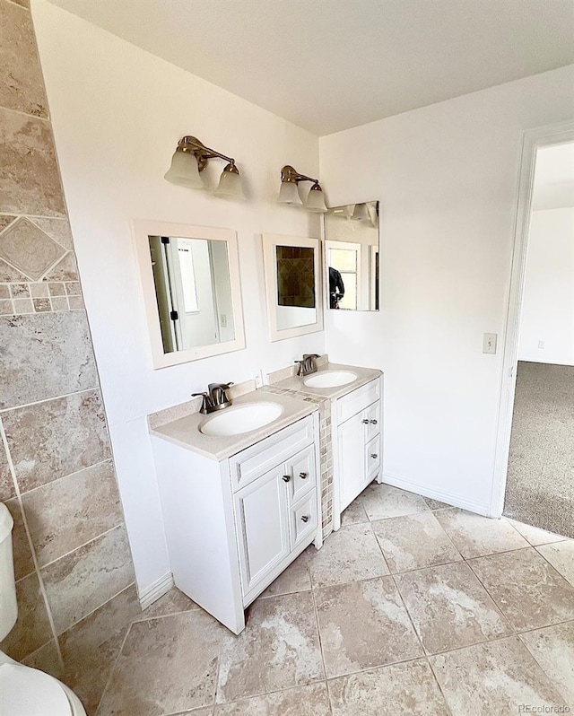 bathroom with vanity