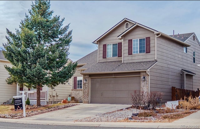 view of front of home featuring a garage