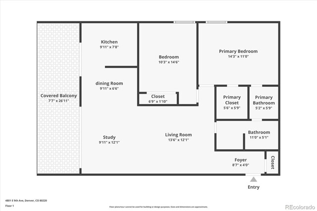 4801 E 9th Ave Unit 402S, Denver, CO 80220 - property floor plan