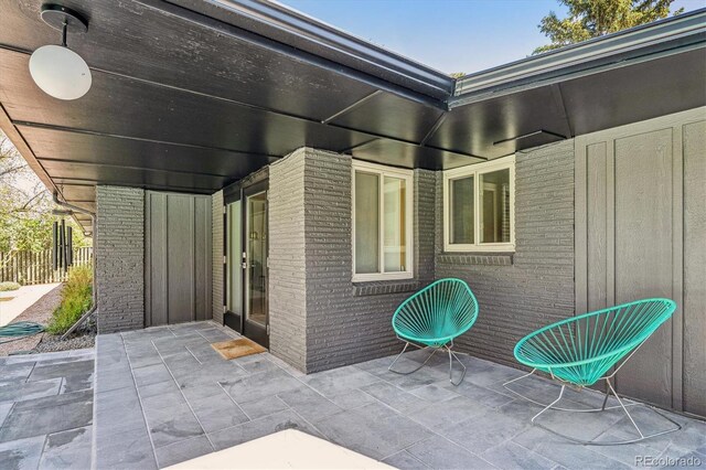 view of patio / terrace with fence