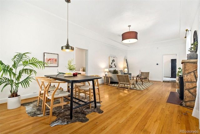 3147 W 39th Ave, Denver, CO 80211 - dining space with light wood-style floors and baseboards