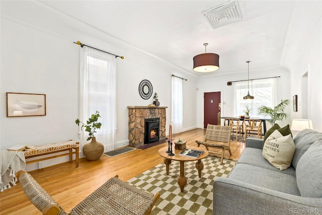 3147 W 39th Ave, Denver, CO 80211 - living area with wood finished floors and baseboards