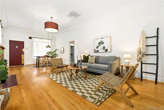 3147 W 39th Ave, Denver, CO 80211 - living area with wood finished floors and baseboards