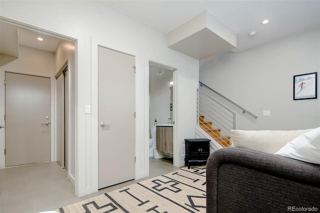 bedroom featuring connected bathroom