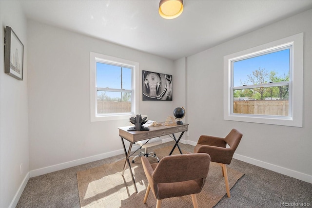 3216 Elizabeth, Denver, CO 80205 - carpeted home office with baseboards