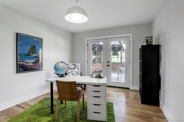 8413 E Jamison Cir, Englewood, CO 80112 - office space featuring french doors and light wood-style floors