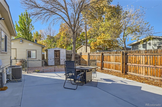 view of patio / terrace with central AC unit