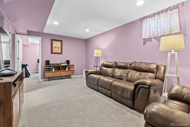 11320 Irma Dr, Northglenn, CO 80233 - living room with light carpet, recessed lighting, and baseboards