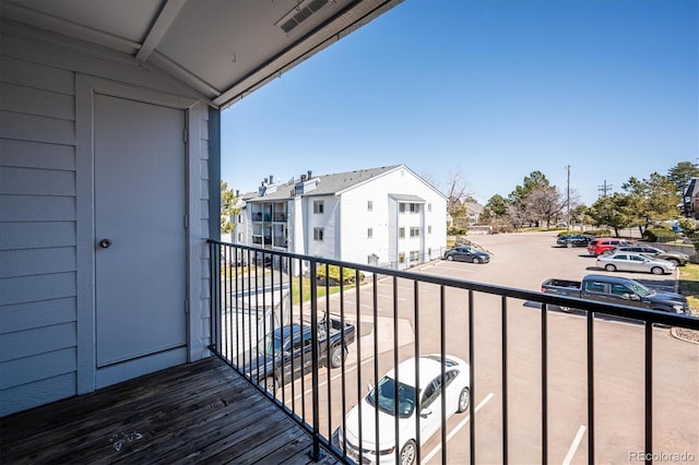 balcony with a residential view