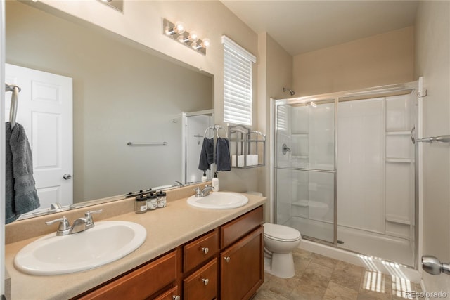 6434 N Ensenada Ct, Aurora, CO 80019 - full bath with a sink, toilet, and a shower stall
