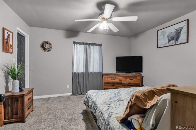 3569 County Road 19, Florence, CO 81226 - bedroom with carpet floors, baseboards, and a ceiling fan
